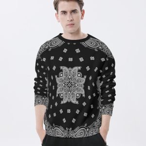 Sweat à capuche Bandana entièrement imprimé, manches longues, col rond- 2G49W7 6 3.jpg