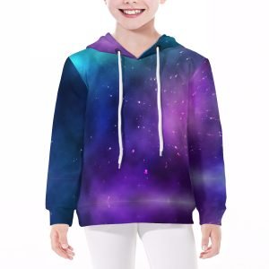 Set Hoodie Galaxy Kebaharuan 3D Bercetak Seluruh Baju Sweat dan Seluar Bertudung Grafik untuk Kanak-kanak- 2TLGJD 6 2.jpg