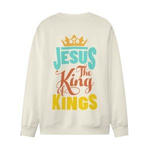 Jesusen kamiseta Smiley Hoodless Hoodie JESUS ​​THE KINGS jertsea Alkandora arinak Kamiseta informal eta erosoa gizon eta emakumeentzako krema kolorea- 3UHDBV 6 2