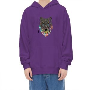 Unisex 100% Cotton Wolf Hoodie Sweatshirt with Pocket Oversized Pullover Hoodie Multicolor- 4IHQYG 15 1.jpg