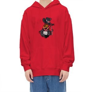 Pumpkin Ghost with Magic Hat Hooded Sweatshirt Halloween Hoodie 100% Cotton Comfy Oversized Pullover Hoodie Multicolor- 4J4ISS 9 1.jpg