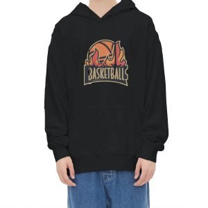 Unisex Basketball Hoodie Basketball on Fire Hooded Sweatshirt Gym Hoodie EU Sized Pullover 100% Cotton Hoodie Pelbagai Warna- 4ZXGLC 5 1.jpg