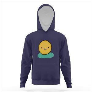 Kids Smiley Face Hooded Sweatshirt Casual Outfit Comfort Pullover Polyester Hoodies Navy Blue- A243I3 6 3.jpg