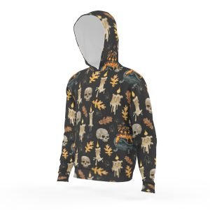 Girls Boys Skull and Falls All-Over Print Hooded Sweatshirt with Pockets Pullover Polyester Hoodie Halloween Hoodie- BNJ3VP 6 5