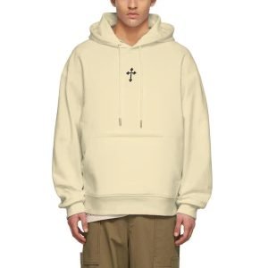 Essential Hoodie for Men and Women Blank Hoodie JESUS THE KINGS Hooded Sweatshirt Cozy Comfort and Classic Polyester Pullover Hoodie Light Yellow Hoodies- C4F3NB 6 1 1