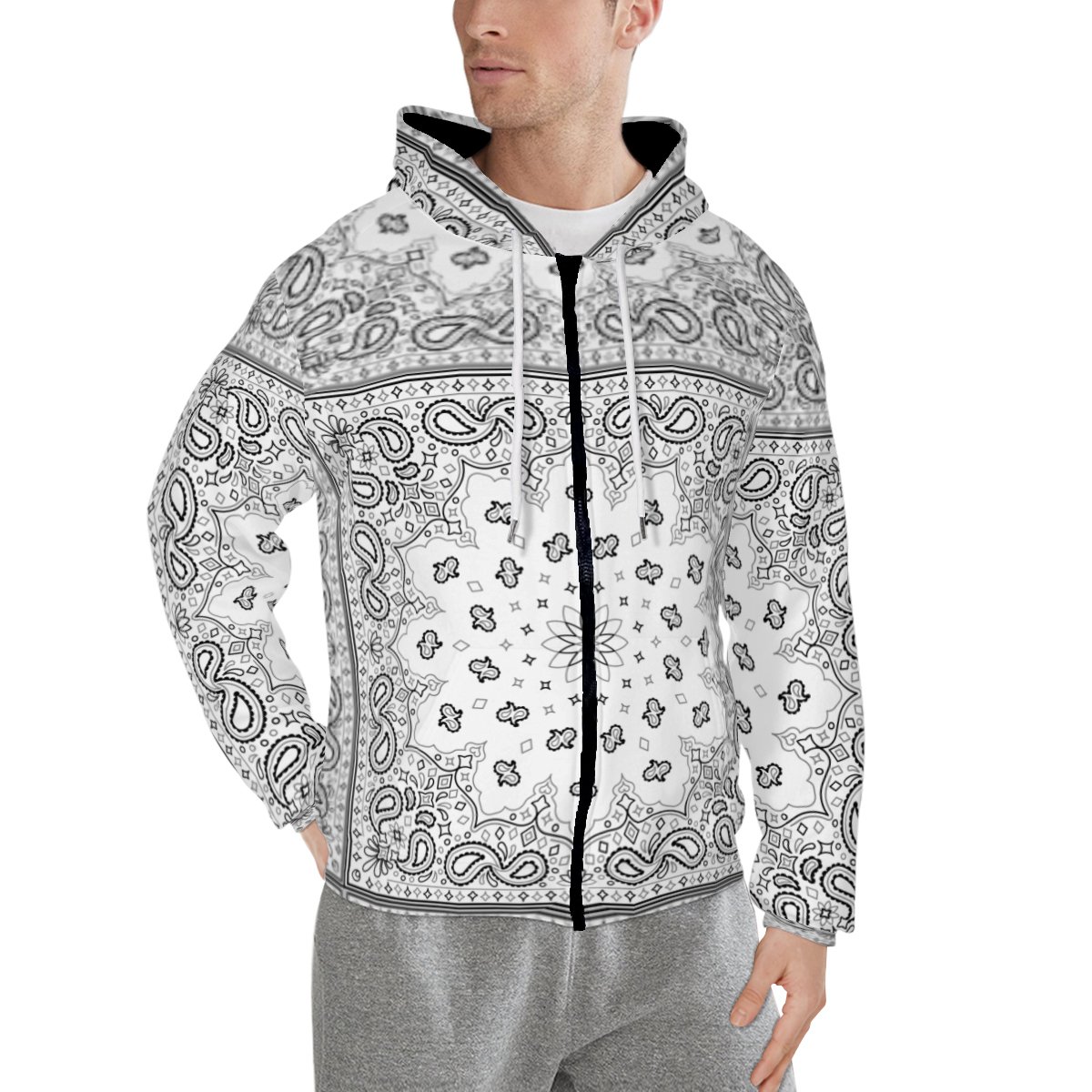 100% Polyester Sublimation Hoodie - Lighter Pattern 4XL