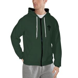 Hanocă cu glugă Jesus Hanocă cu glugă cu trandafir JESUS ​​IS KING Hanoră unisex verde olive pentru bărbați și femei Hanorac estetic cu fermoar Hanorac cu glugă din poliester Hanorac cu glugă Streetwear- LO3BFV 6 1 1