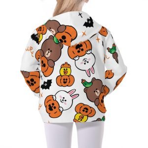 Kids Line Friends Browne and Cony with Pumpkin Halloween Hoodie Sets Cute Hoodie and Pants Comfort Polyester Hoodie Sets- MVPWMX 6 3.jpg