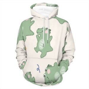 Cetakan Seluruh Baju Sweatshirt Dinosaur Hoodie Fleece Hangat Dinosaur Hoodie Oversized Hoodie Saiz EU Dewasa Hoodie Selesa dengan Poket Poliester Pullover Hoodie- NNXUCW 6 4