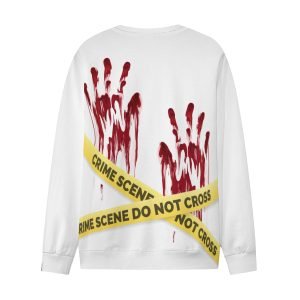 Drip Blood Halloween T-shirt Drip Hoodless Hoodie Cool T-shirt Polyester T-shirt met ronde hals en lange mouwen voor mannen en vrouwen- R7OOQJ 6 2