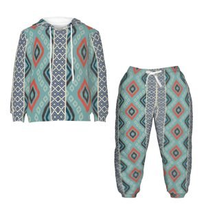 Groene Baja-hoodiesets voor kinderen, tops en broeken met capuchon in Mexicaanse stijl, comfortabele polyester hoodiesets- RXR757 6 1 1.jpg