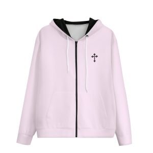 Baby Pink Essential hættetrøje til alle Blank hættetrøje JESUS ​​THE KINGS Hættetrøje Cozy Comfort Polyester Zip Up hættetrøje Streetwear hættetrøje- S94QFW 6 3