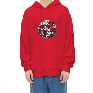 JESUS ​​IS KING Hoodie Gorri Arrosa Hooded Sweatshirt 100% Kotoizko Hoodies Klasikoen Estiloa eta Erosotasuna Tamaina handiko Hoodie Gizon eta Emakumeentzako Kolore Anitzeko- SEJADP 9 1
