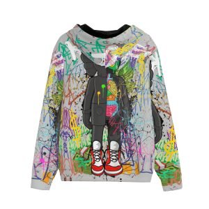 All-Over Printed Graffiti KAWS Hooded Sweatshirt Streetwear Zip Up Hoodie Polyester Hoodie- UY42M2 6 4.jpg
