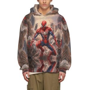 All-Over Printed Cool Hoodie Spiderman Hooded Sweatshirt with Pockets Pullover Polyester Hoodie- VAILTE 6 1 1.jpg