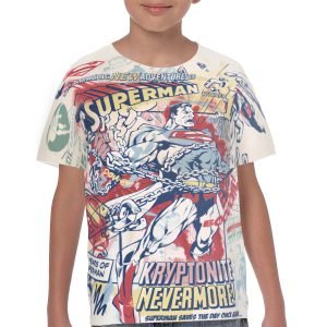 Kids Superman T-Shirt Marvel Fans T-Shirt Cool Tee Short Sleeves Shirt- VHLMMN 6 4.jpg
