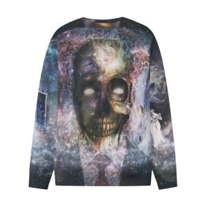 3D Cetak Kebaharuan Galaxy dan Skull Hoodless Sweatshirt Polyester Crewneck T Shirt Galaxy Shirt Lightweight Hoodie T-Shirt Lengan Panjang Bersaiz EU- WN7GQ2 6 2