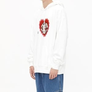 Croí Kitty Hooded Sweatshirt 100% Cochaillíní Pullover Bog agus Compordach Coitianta Rómhór Bronntanais Chochaill dá Mam agus dá Deirfiúr Bronntanas Nollag Ildathach- XEELF3 6 2