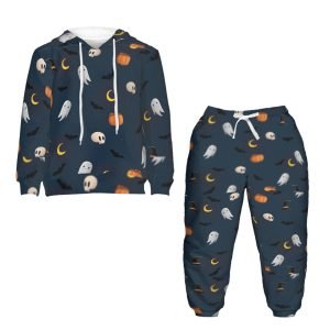 Дитячі милі набори худі з привидом і гарбузом Набори худі на Хелловін- XKL4RT 6 1.jpg