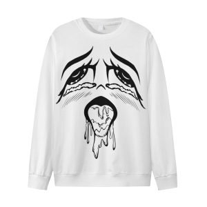 Ahegao Face T-Shirt Dive into a Celebration of Exquisite Expressions Anime T-Shirt Oversized Cozy Comfort Shirt with Long Sleeves- YHE2L5 6 1