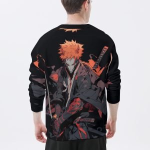 Bleach T Shirt Bleach with Sword T Shirt Japanese T Shirt Anime T Shirt Unisex Comfort Polyester Hoodless Sweatshirt with Long Sleeves EU Size Crew Neck T Shirt- YPHJ5A 6 5