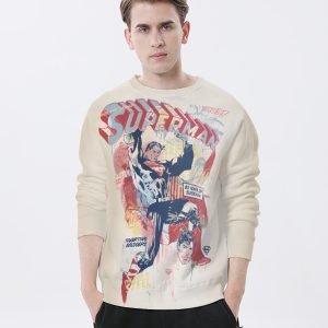Men and Women Graffiti Superman Sweatshirt Marvel T-Shirt Crew Neck Hoodie- YSIEJ4 6 3.jpg
