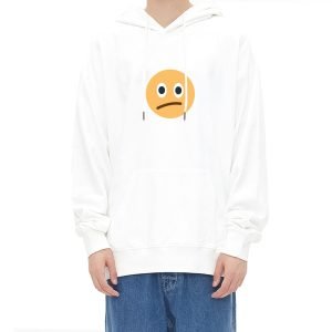 Classic Hoodies Style and Comfort 100% Cotton Hoodie with Sad Face Emo Hooded Sweatshirt Oversized Pullover Hoodies Multicolor- ZGC9BM 6 1 1