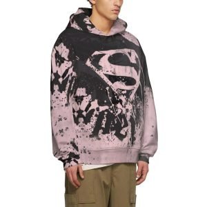Pink and Black Superman Logo Hooded Sweatshirt Marvel Hoodie Pullover Polyester Hoodie- ZYFX6G 6 2.jpg