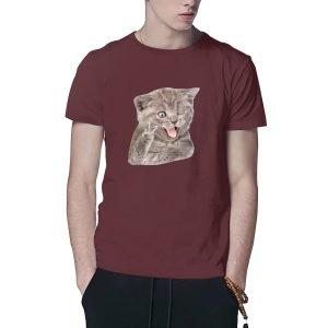 Lustiges Katzen-T-Shirt für Männer und Frauen mit O-Ausschnitt von Gildan 63000 Baumwoll-T-Shirt mehrfarbig- S2M7PD 40 1.jpg