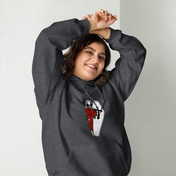 Unisex Skull Rose and Cross Hoodies Sweatshirt Streetwear Goth Hoodie Multicolor- unisex heavy blend hoodie dark heather front 65323b844894c.jpg