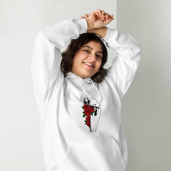 Unisex Skull Rose and Cross Hoodies Sweatshirt Streetwear Goth Hoodie Multicolor- unisex heavy blend hoodie white front 65323b845a58a.jpg