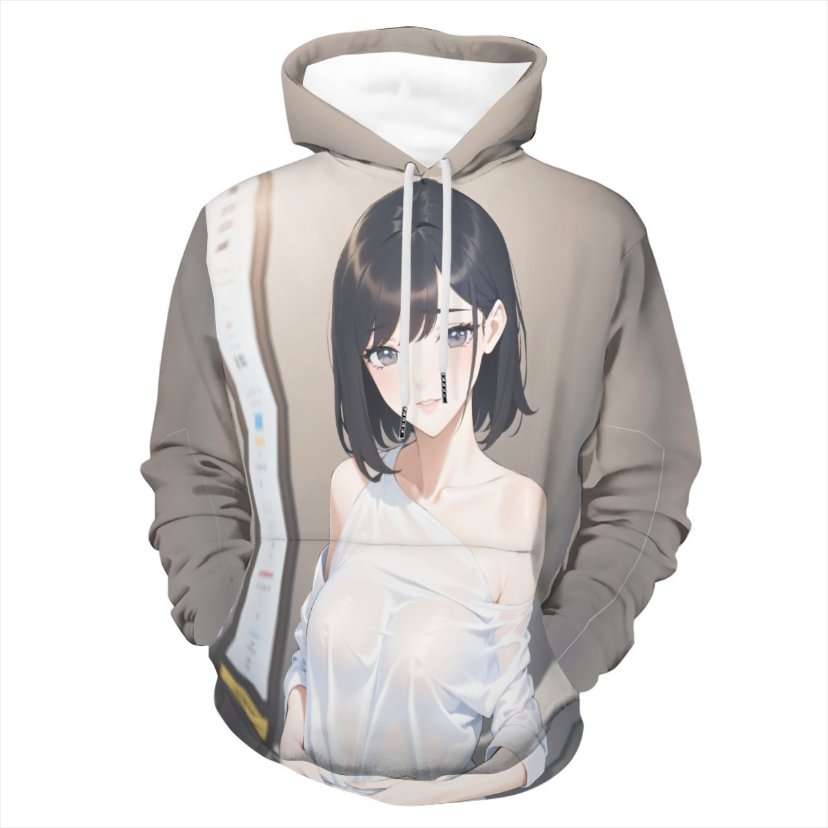 Camisa Camiseta Full 3d Desenho Nuvem Anime - Preto