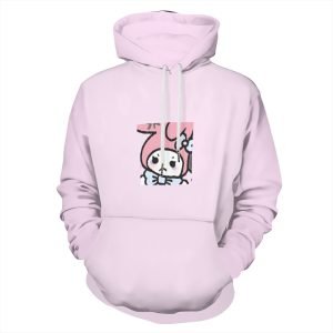 Cute Kawaii Kuromi and My Melody Japanese Hoodie Unisex 100% Cotton Pullover Hoodies Adorable Light Pink Sweater Hoodie Soft and Light- ANKZK9 6 1.jpg