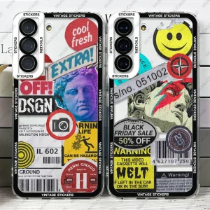 Case For Samsung Galaxy S20 S21 FE S22 S23 Ultra A13 A32 A33 A50 A52 A53 A73 A54 A14 Soft Cover Old vintage stickers- Case For Samsung Galaxy S20 S21 FE S22 S23 Ultra A13 A32 A33 A50 A52 A53 24