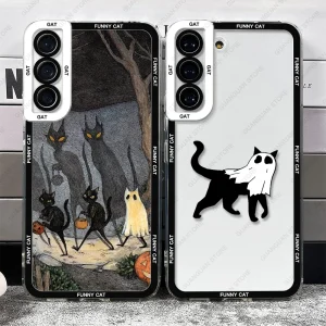 Case For Samsung Galaxy S20 S21 FE S22 S23 Ultra A13 A32 A33 A50 A52 A53 A73 A54 A14 Soft Cover Dark Funny Monster Cat- Case For Samsung Galaxy S20 S21 FE S22 S23 Ultra A13 A32 A33 A50 A52 A53 36