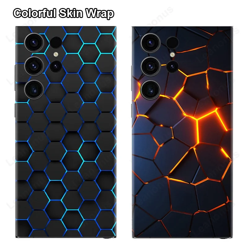 Colorful Honeycomb Decal Skin for Samsung Galaxy S23 S22 Ultra A54 A14 A52 A52S 5G Back Screen Protector Cover 3M Wrap Sticker- Colorful Honeycomb Decal Skin for Samsung Galaxy S23 S22 Ultra A54 A14 A52 A52S 5G Back