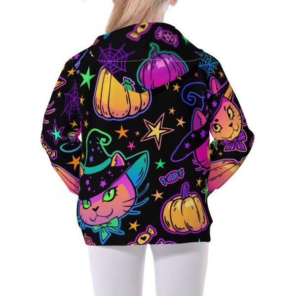 Girls Boys Cats and Pumpkin Colorful Hoodie Sets Graphic Polyester Halloween Hoodie Sets for Kids- HRK4BC 6 3.jpg
