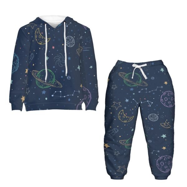 Kids Stars and Moon Universe Hooded Sweatshirt and Pants Comfort Polyester Hoodie Sets- KOPOTU 6 1.jpg