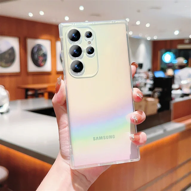 Laser Rainbow Clear Case For Samsung Galaxy S23 S22 S21 Ultra Plus S20 FE A54 A34 A14 A53 A52 A23 A24 A25 A13 5G Soft Cover- Laser Rainbow Clear Case For Samsung Galaxy S23 S22 S21 Ultra Plus S20 FE A54 A34.jpg 640x640
