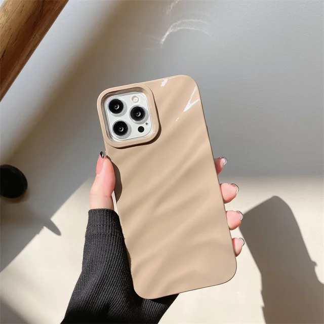 Luxury 3D Silk Wavy Pattern Phone Case For iPhone 14 13 12 11 Pro Max X XR XS Max 7 8 14 Plus Solid Color Glossy Cover Bumper- Luxury 3D Silk Wavy Pattern Phone Case For iPhone 14 13 12 11 Pro Max X.jpg 640x640 5