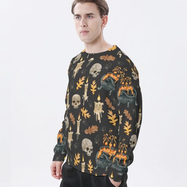 Unisex Skull and Falls T Shirt All-Over Print Hoodless Hoodie EU Sized Polyester T Shirt Halloween Shirt Streetwear Hoodie- MKMLDV 6 4 1.jpg