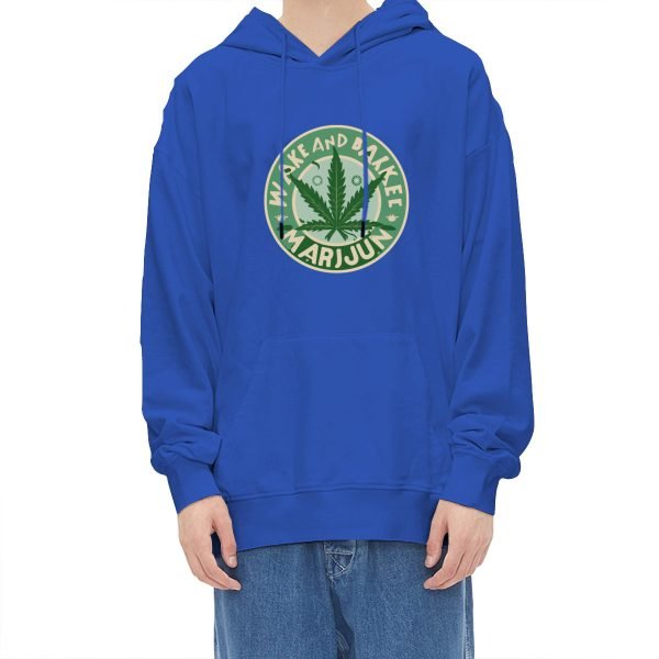 EU Sized Wake And Bake Marijuana Pullover Hooded Sweatshirt Oversized Hoodie Weed Hoodie Cannabis Hoodie Funny Hoodie 100% Cotton Comfy and Soft Hoodie Multicolor- NYWAWN 37 1.jpg