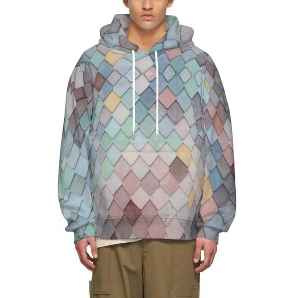 All-Over Print Colorful Plaid Hoodie Adult Comfortable Hoodie with Pocket Fleece Warm and Soft Polyester Pullover Hooded Sweatshirt- ODUOSF 6 1 1.jpg