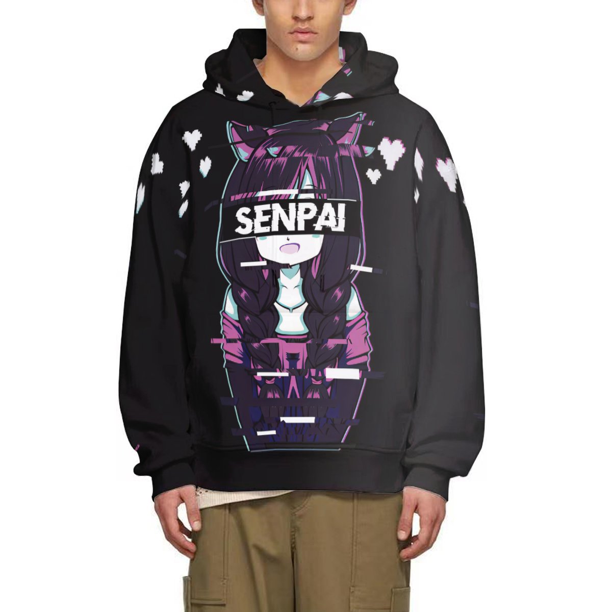 Sudadera con capucha unisex de anime japonesa SENPAI con capucha de gran  tamaño