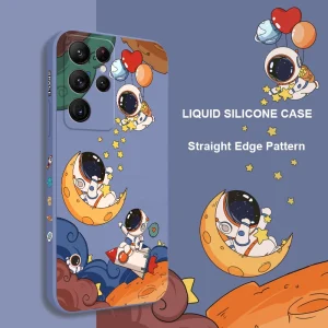 Star Astronaut Phone Case For Samsung Galaxy S23 S22 S21 S20 Ultra Plus FE S10 S9 S10E Note 20 ultra 10 9 Plus Cover- Star Astronaut Phone Case For Samsung Galaxy S23 S22 S21 S20 Ultra Plus FE S10 S9