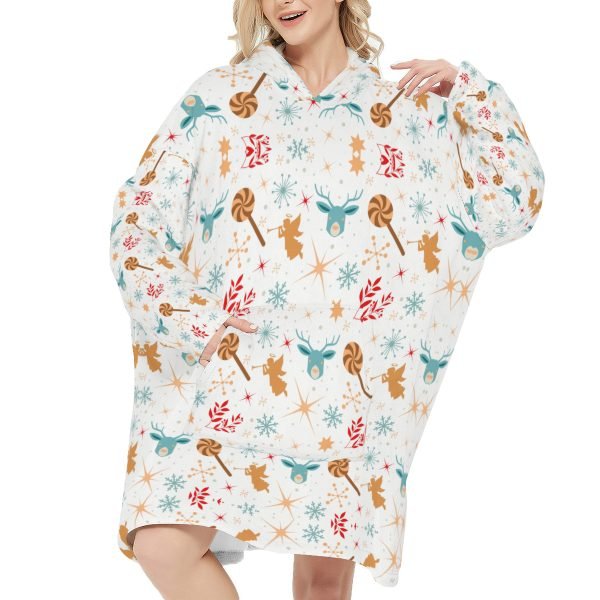 Christmas Sleeper Blanket Hoodie Wearable Oversized Hoodie Cozy and Fuzzy Flannel Hoodie Blanket with Giant Pocket- TKA4QN 6 1 1.jpg
