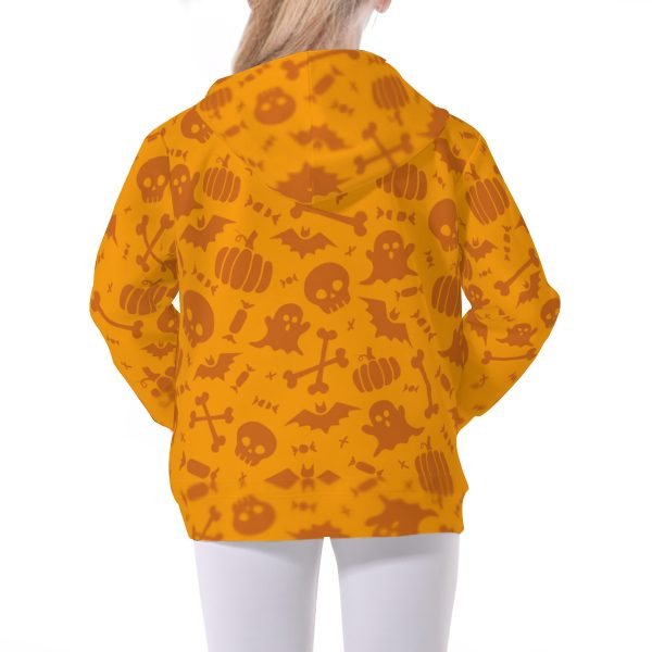 Orange Full Printed Skull and Bats Kids Hoodie Sets Halloween Hoodie Sets Comfort Hoodie for Kids- XD7S6W 6 3.jpg