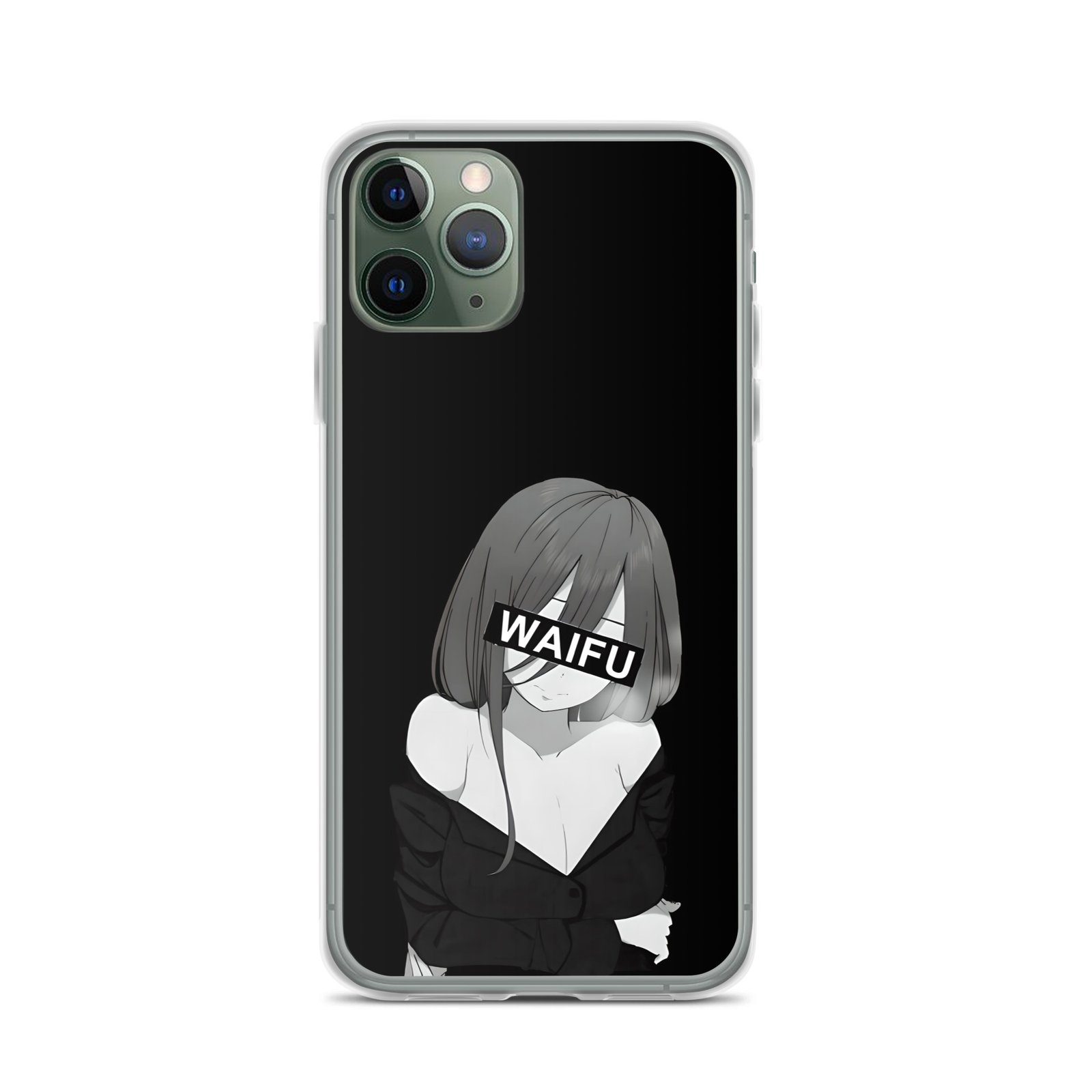 Funda transparente WAIFU Anime Girl de carga inalámbrica para iPhone 15 13  14 Plus Mini Pro Promax