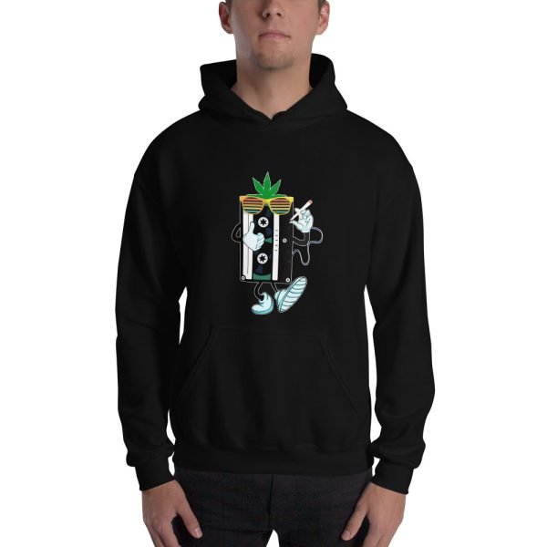 Unisex Audio Tape and Weed Hoodies Funny Hoodie Marijuana Lovers Hoodie Multicolor- unisex heavy blend hoodie black front 654305306f16a.jpg