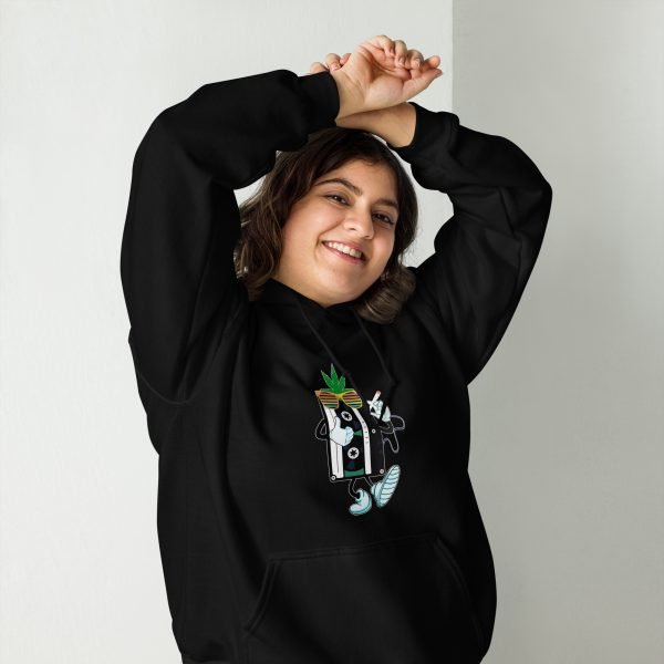 Unisex Audio Tape and Weed Hoodies Funny Hoodie Marijuana Lovers Hoodie Multicolor- unisex heavy blend hoodie black front 654305307010a.jpg